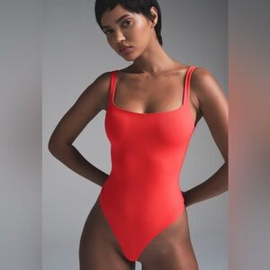 SKIMS “Fits Everybody Square Neck Bodysuit” Poppy